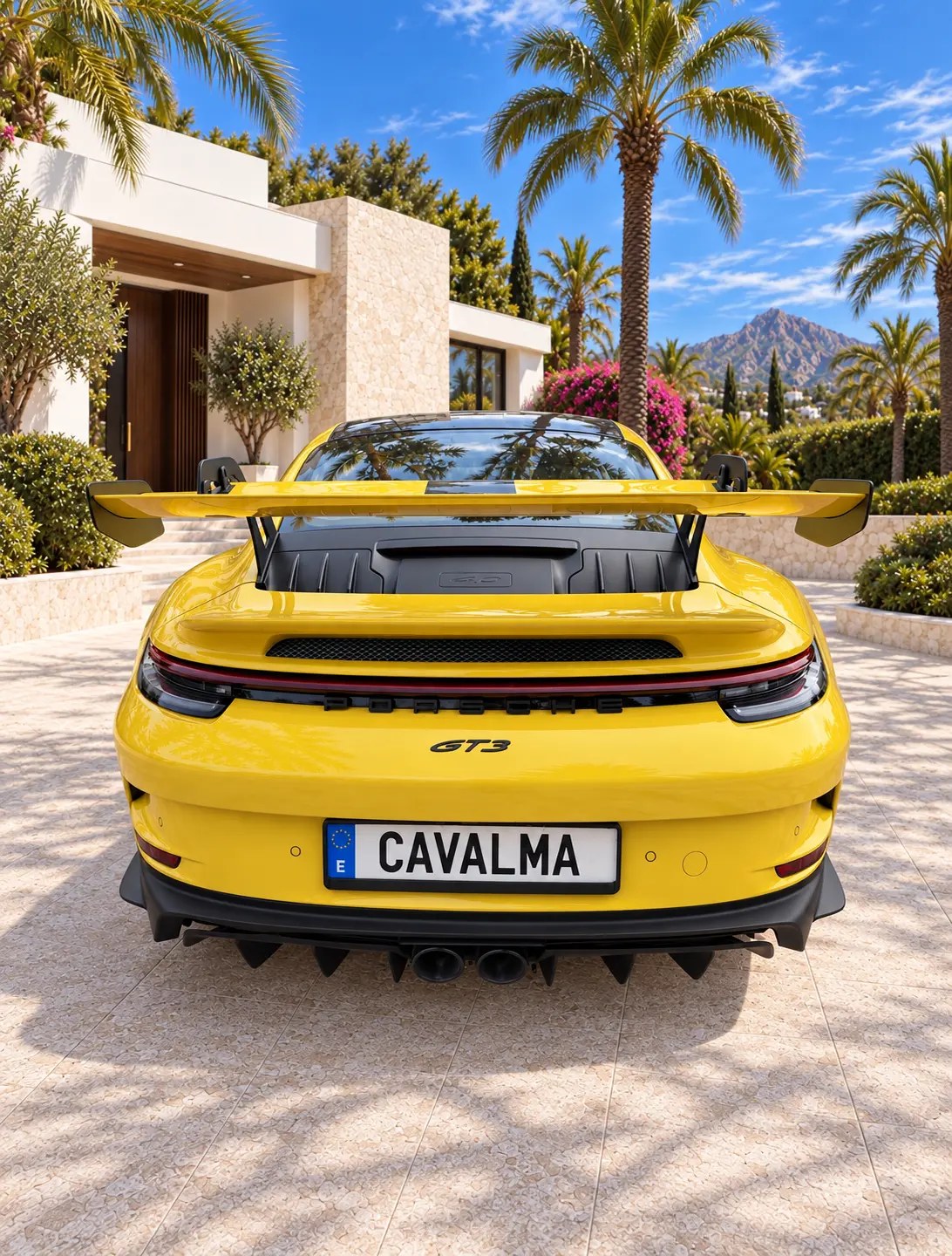 Fotografía frontal tres cuartos del Porsche 911 GT3, Cavalma Marbella - 5 / 9