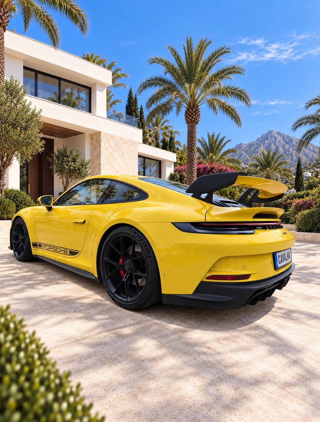 Fotografía frontal tres cuartos del Porsche 911 GT3, Cavalma Marbella - 4 / 9